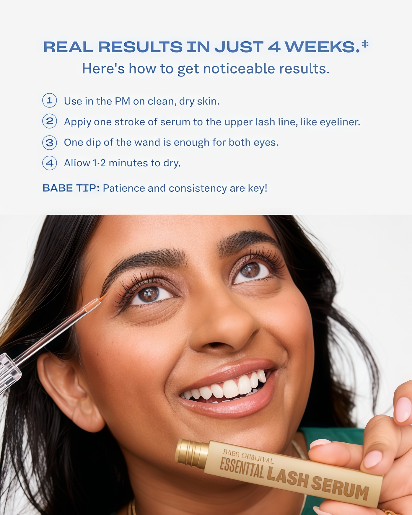 Babe Original Lash Serum - Fuller & Longer Looking Eyelashes, Advanced Lash Enhancing Treatment for Natural Lashes, Extensions & Eyebrows, Vegan & Cruelty-Free