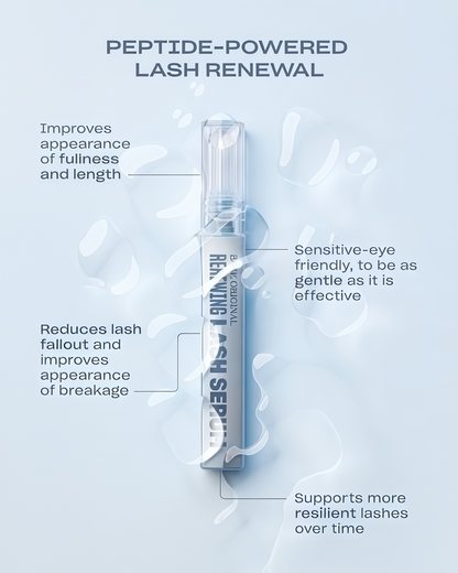 BABE ORIGINAL Renewing Lash Serum – Peptide-Infused Eyelash Serum for Fuller, Longer-Looking Natural Lashes, Lash Enhancing Treatment with Nourishing Botanicals, Vegan & Cruelty-Free Gentle